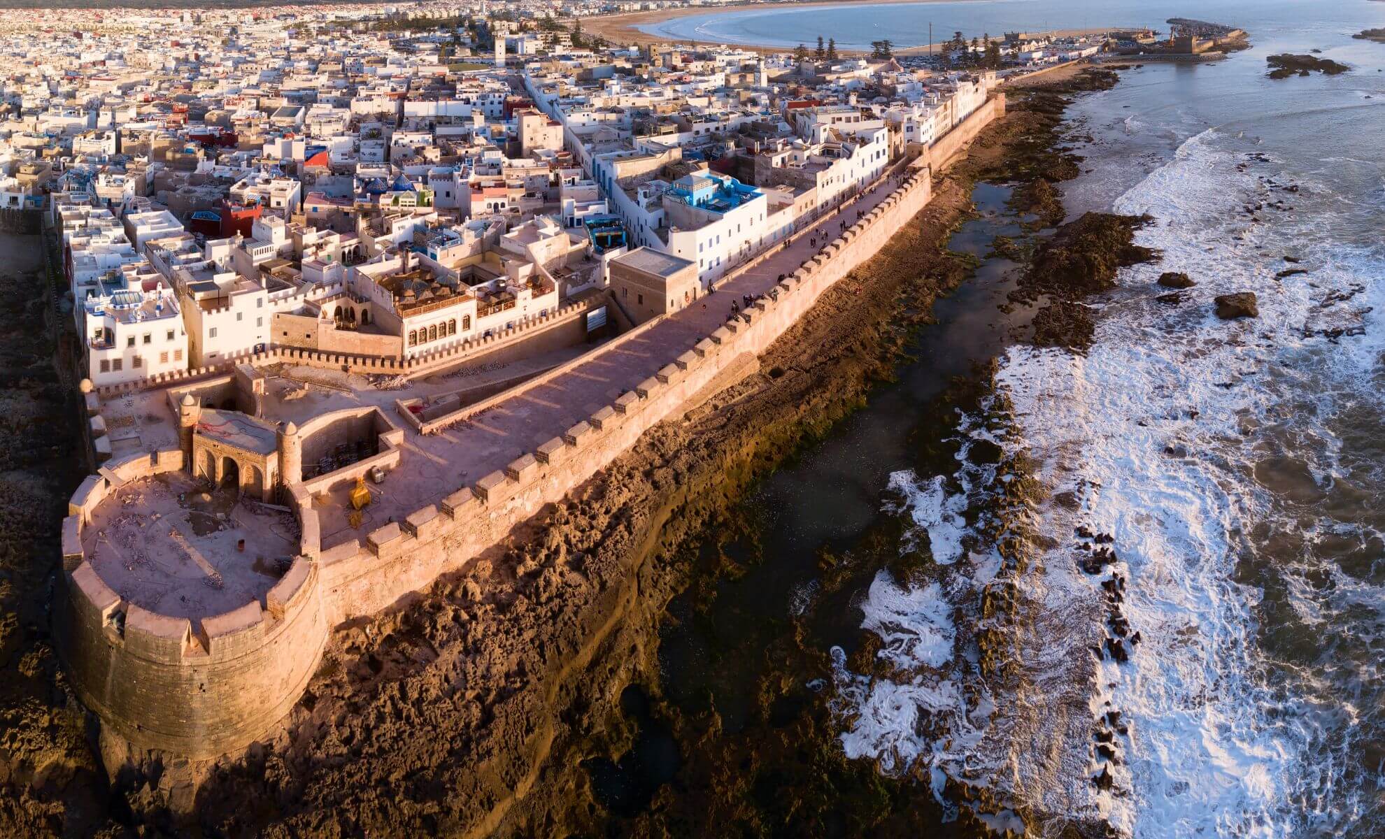 Essaouira medina walls and the Atlantic Ocean Essaouira medina walls and the Atlantic Ocean