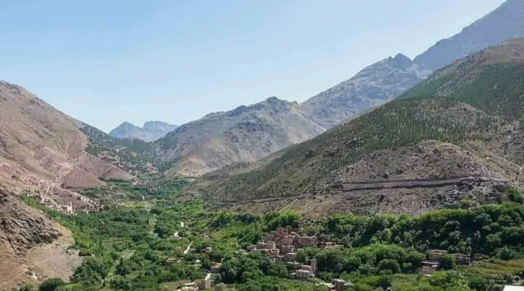 Amazigh village in the Imlil valley, High Atlas Amazigh village in the Imlil valley, High Atlas
