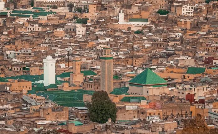 Panoramic view of Fez medina – visita guiada por la medina de Fez