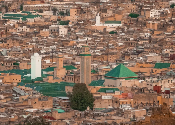 Panoramic view of Fez medina – visita guiada por la medina de Fez