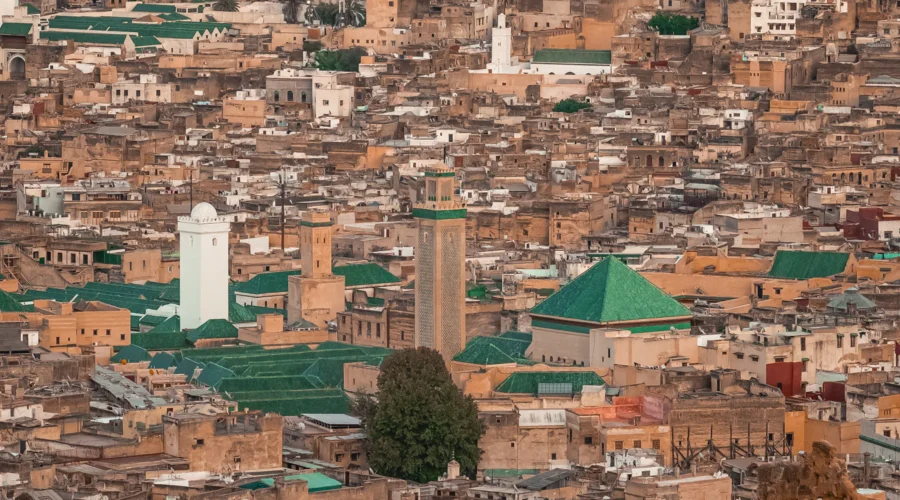 Panoramic view of Fez medina – visita guiada por la medina de Fez